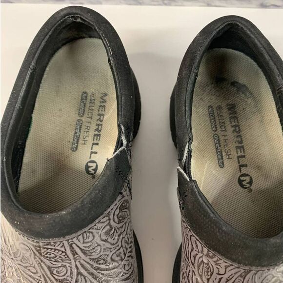 Merrell Encore Moc Pro Lab Charcoal Slip on Clog Shoes Size 5 - Picture 7 of 9